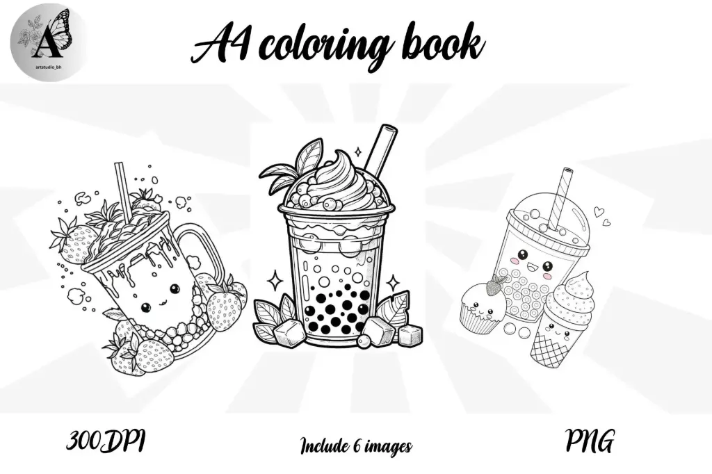 Boba a4 coloring book