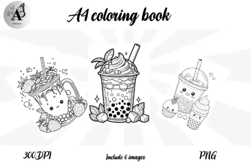 Boba a4 coloring book